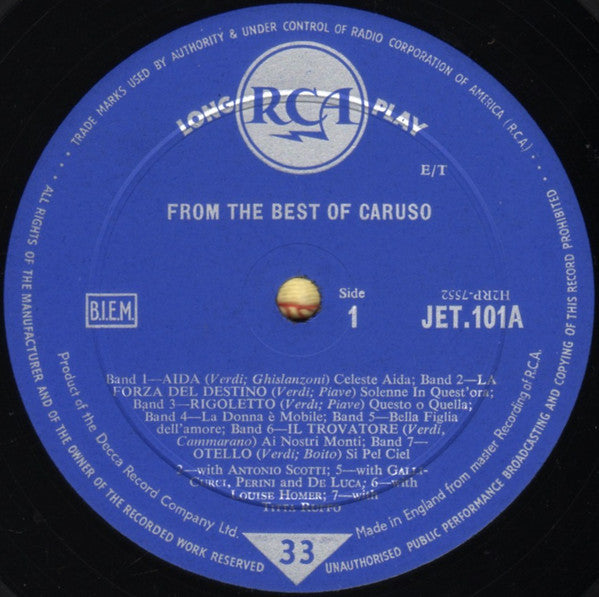 Mario Lanza, Enrico Caruso : Mario Lanza Sings Caruso Favourites / From The Best Of Caruso (2xLP, Comp, Mono)