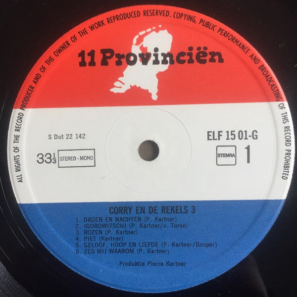 Corry En De Rekels : Corry En De Rekels 3 (LP, Album, Mono, Gat)