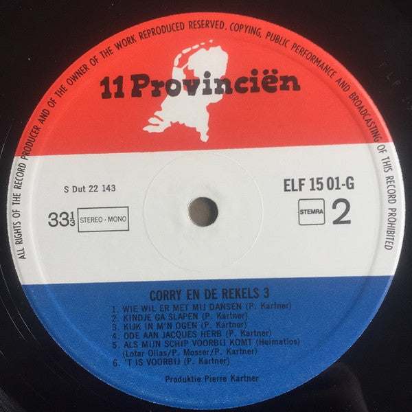 Corry En De Rekels : Corry En De Rekels 3 (LP, Album, Mono, Gat)