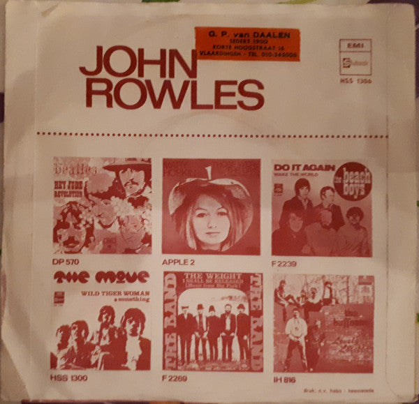 John Rowles : The Pain Goes On Forever (7", Single)