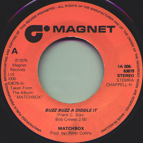 Matchbox (3) : Buzz Buzz A Diddle It (7", Single)