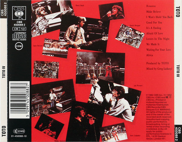 Toto : Toto IV (CD, Album, RE)