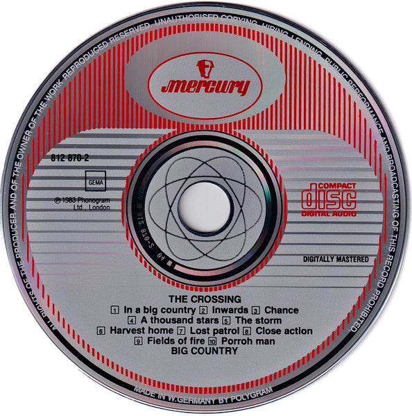 Big Country : The Crossing (CD, Album)