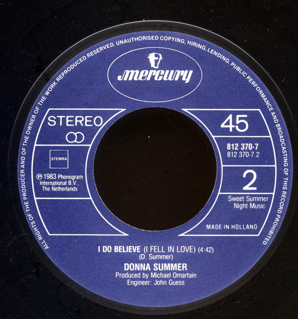 Donna Summer : She Works Hard For The Money (7", Single)