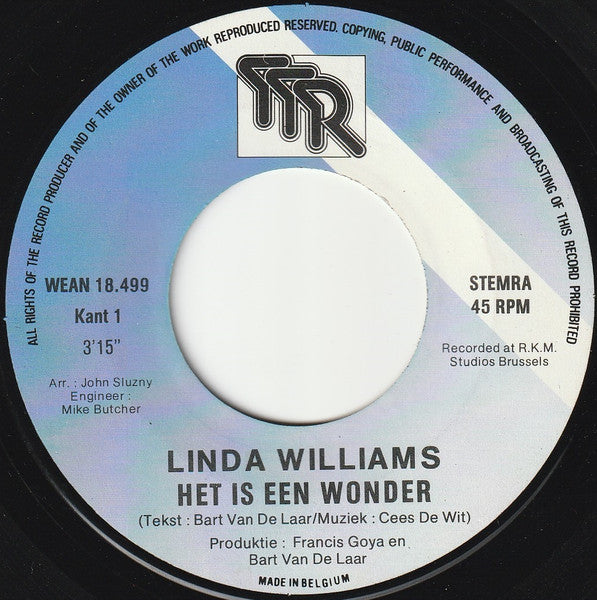 Linda Williams (2) : Het Is Een Wonder (7", Single)