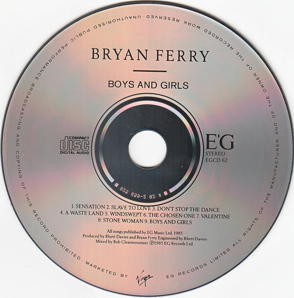 Bryan Ferry : Boys And Girls (CD, Album)