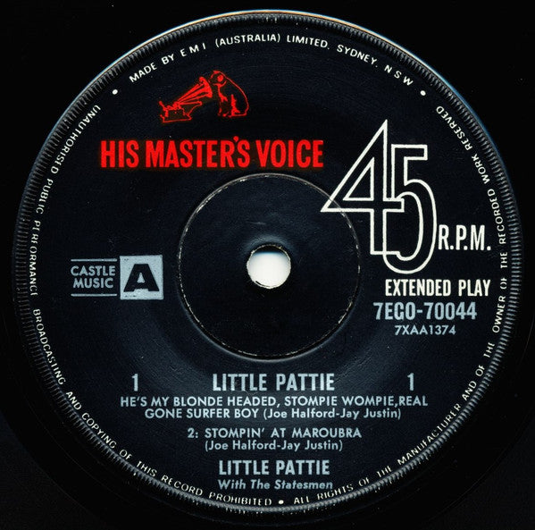 Little Pattie With The Statesmen (6) : Little Pattie (7", EP)
