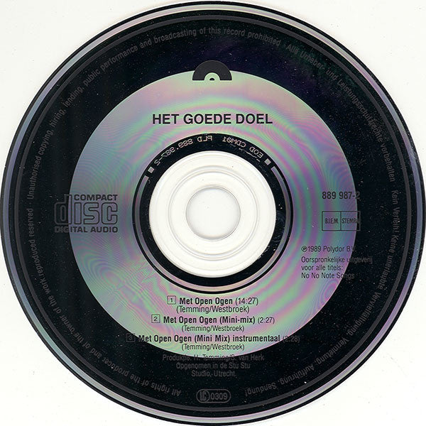 Het Goede Doel : Met Open Ogen (CD, Maxi)