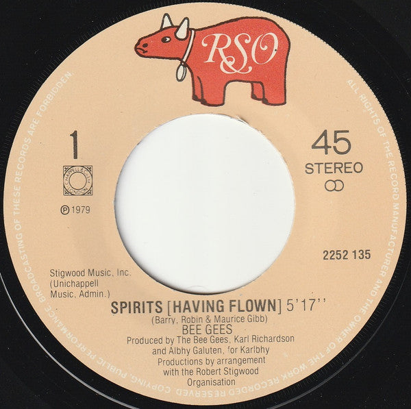 Bee Gees : Spirits Having Flown (7", Single)