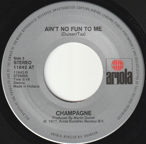 Champagne (5) : Valentino (7", Single)
