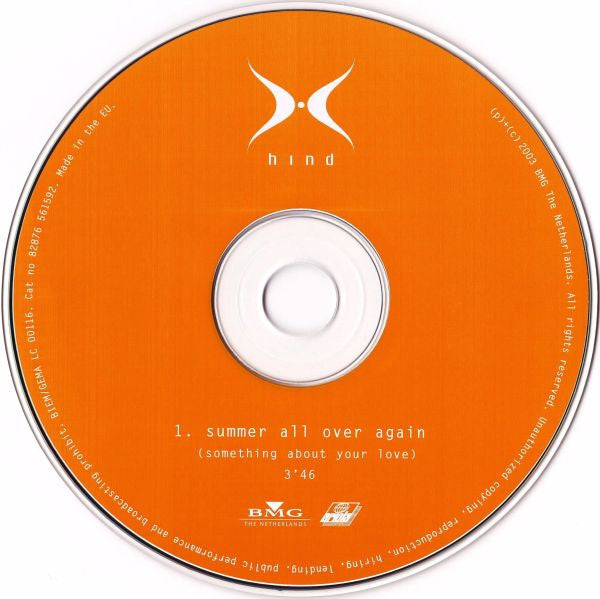 Hind : Summer All Over Again (CD, Single)