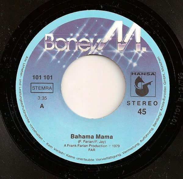 Boney M. : I'm Born Again / Bahama Mama (7", Single)