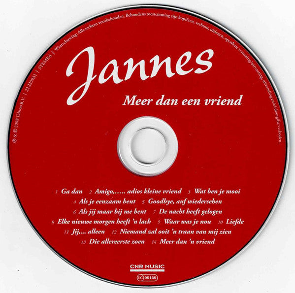 Jannes : Meer Dan Een Vriend (CD, Album)