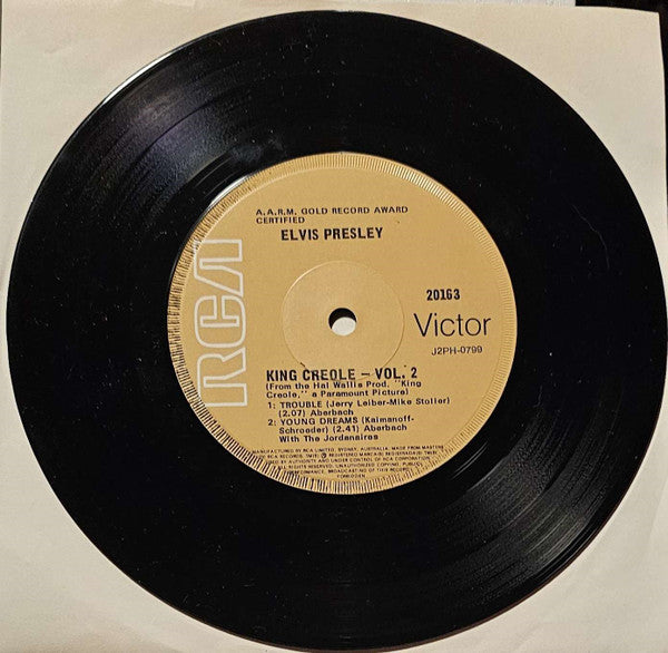 Elvis Presley : King Creole - Vol. 2 (7", EP, RE)