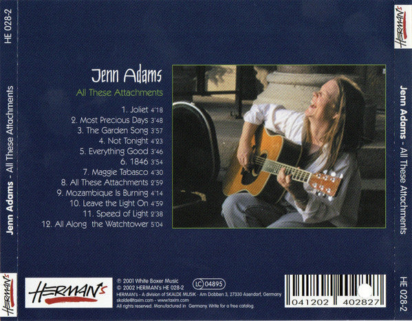 Jenn Adams : All These Attachments (CD, Album, RE)