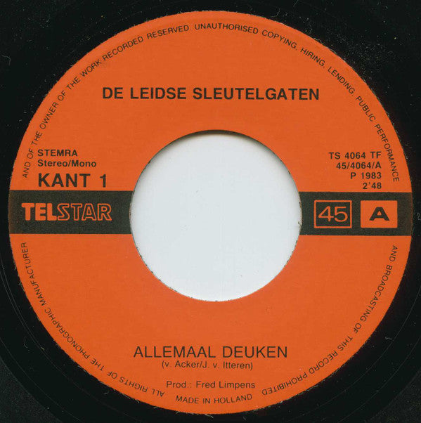 De Leidse Sleutelgaten : Allemaal Deuken (7", Single)