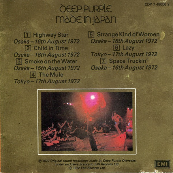 Deep Purple : Made In Japan (CD, Album, RE)