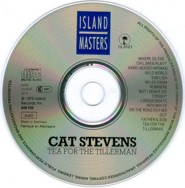 Cat Stevens : Tea For The Tillerman (CD, Album, RE)