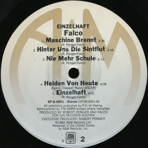 Falco : Einzelhaft (LP, Album, Mon)