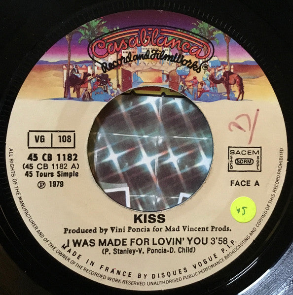 Kiss : I Was Made For Lovin' You (7", Single)