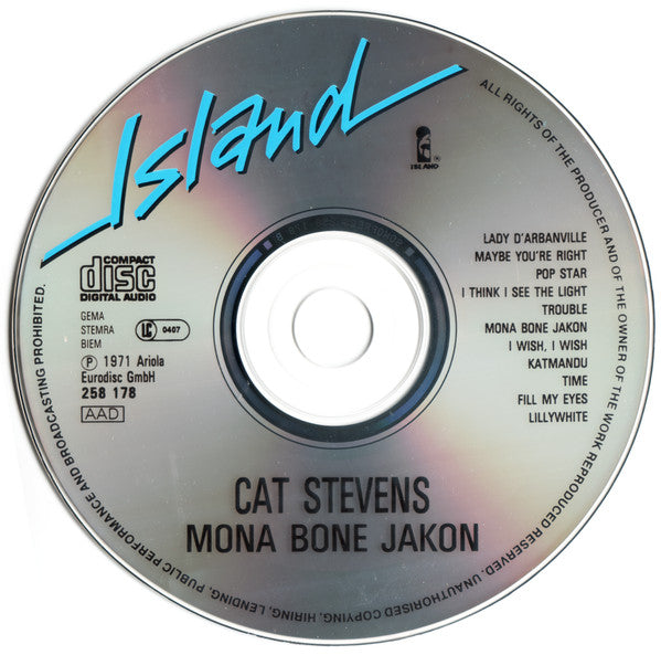 Cat Stevens : Mona Bone Jakon (CD, Album, RE)