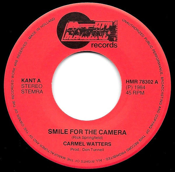 Carmel Watters : Smile For The Camera (7", Single)