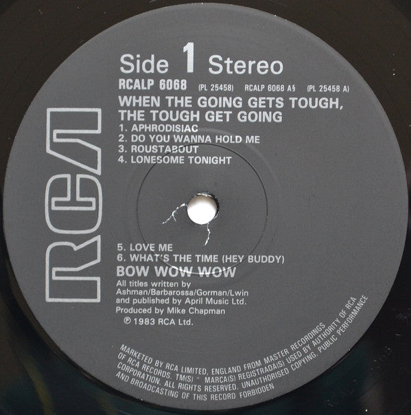 Bow Wow Wow : When The Going Gets Tough, The Tough Get Going (LP, Album, EMI)