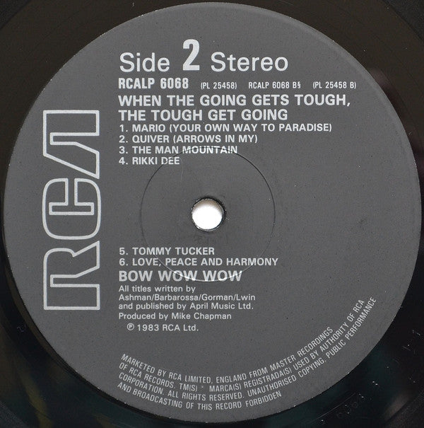 Bow Wow Wow : When The Going Gets Tough, The Tough Get Going (LP, Album, EMI)