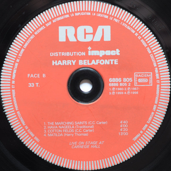 Harry Belafonte : Harry Belafonte (LP, Album, RE)
