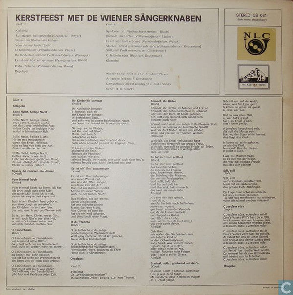 De Wiener Sängerknaben* : Kerstmis Met De Wiener Sängerknaben (LP, Album, Club)