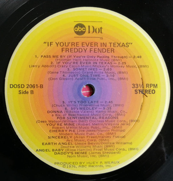 Freddy Fender (2) : If You're Ever In Texas (LP, Album, San)