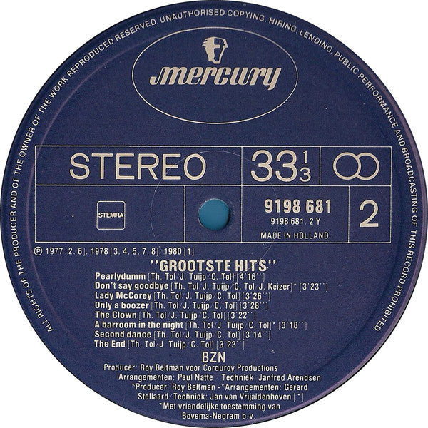 BZN : Grootste Hits (LP, Comp)