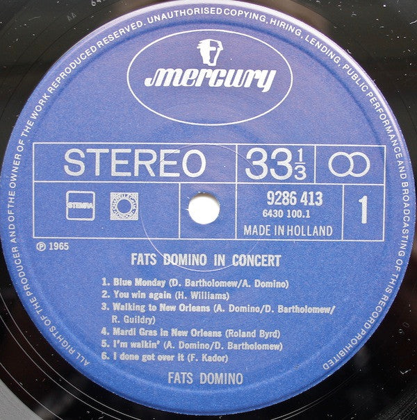 Fats Domino : In Concert! (2xLP, Comp, RE)