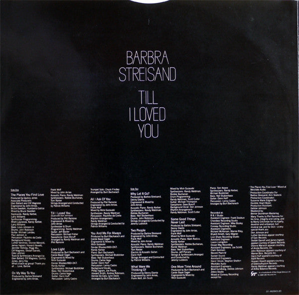 Barbra Streisand : Till I Loved You (LP, Album)