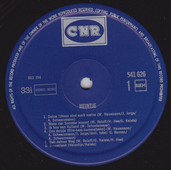 Heintje : Hits Van Heintje (LP, Comp)