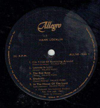 Hank Locklin : The Great Hank Locklin (LP, Comp)