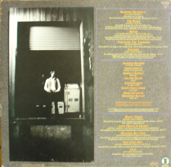 Jackson Browne : Running On Empty (LP, Album)