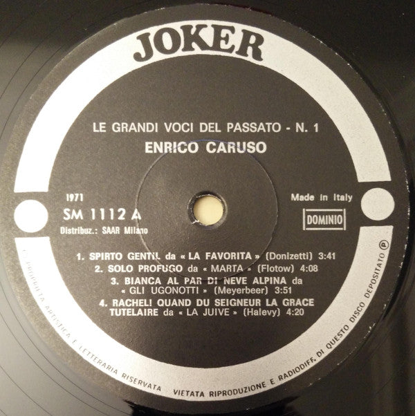 Enrico Caruso : Enrico Caruso N. 1 (LP, Comp)