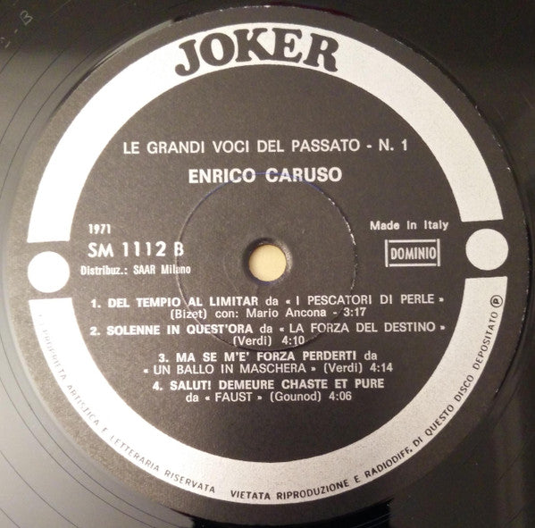 Enrico Caruso : Enrico Caruso N. 1 (LP, Comp)