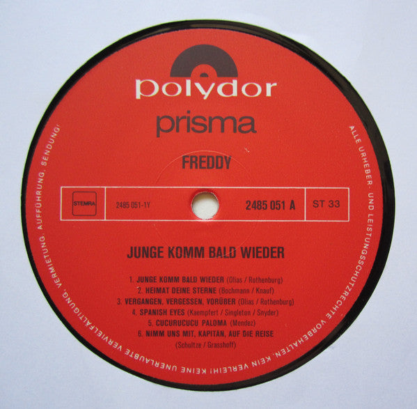 Freddy* : Junge Komm Bald Wieder (LP, Comp)