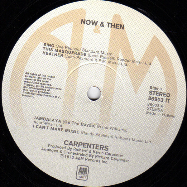 Carpenters : Now & Then (LP, Album, RP, Tri)