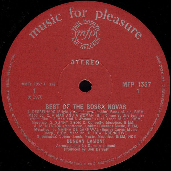 Duncan Lamont : Best Of The Bossa Novas (LP)