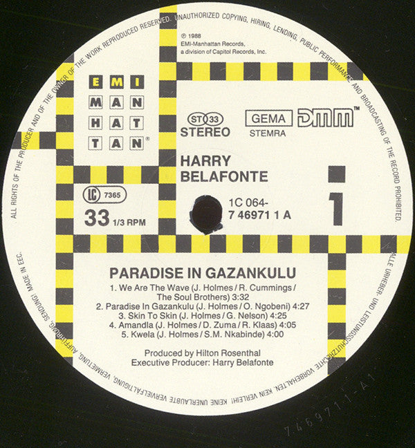Harry Belafonte : Paradise In Gazankulu (LP, Album)