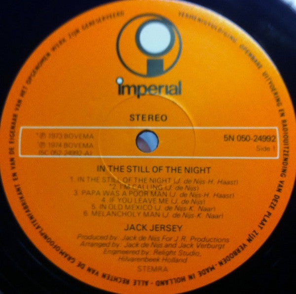 Jack Jersey : In The Still Of The Night (LP, Album, RE)