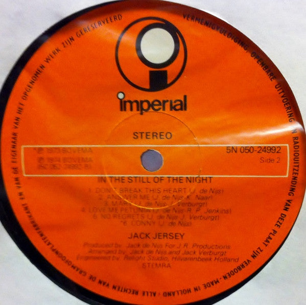 Jack Jersey : In The Still Of The Night (LP, Album, RE)