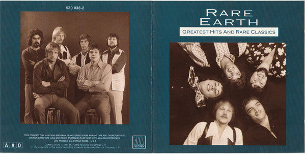 Rare Earth : Greatest Hits And Rare Classics (CD, Comp, RE, RM)