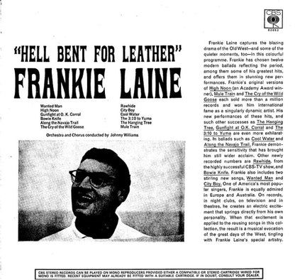 Frankie Laine : Hell Bent For Leather! (LP, Album)