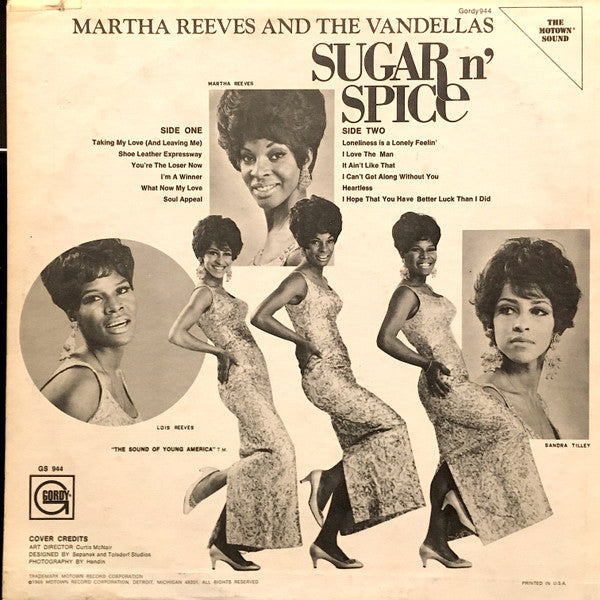 Martha Reeves & The Vandellas : Sugar 'n' Spice (LP, Album)