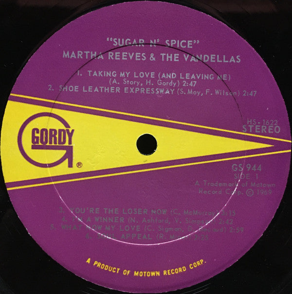 Martha Reeves & The Vandellas : Sugar 'n' Spice (LP, Album)