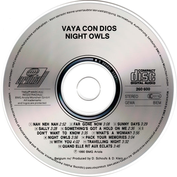 Vaya Con Dios : Night Owls (CD, Album)